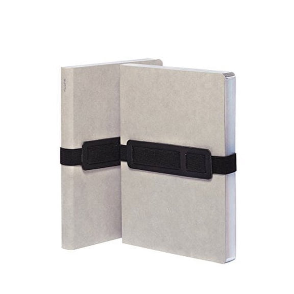 Voyager L Grey Notizbuch Jeans Label Material