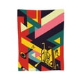 thumbnail image 7 of DouZhe Ultra-Soft Micro Fleece Lightweight Flannel Bed Blanket, Abstract Jazz Notes Print Cozy Warm Throw Blankets, 40"x30", 7 of 7