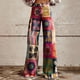 thumbnail image 1 of WILLBEST Jeans Mujer Pantalones Vaqueros de Pierna Ancha para Mujer, de Cintura Alta, Informales, Holgados, Con Estampado Floral de Los Años 90, a La Moda, Cómodos y Elásticos. XXXXXL, 1 of 6