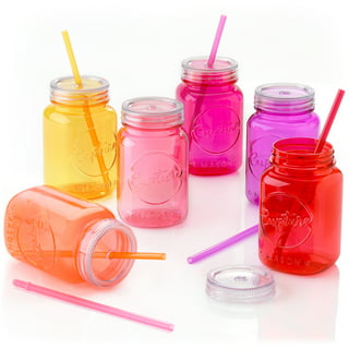 Leinuosen 12 Pieces 15 oz Colored Mason Jars with Lid and Straw Wide Mouth  Mason Jar Mugs with Handl…See more Leinuosen 12 Pieces 15 oz Colored Mason