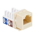 thumbnail image 3 of CAT5E Keystone Jack, Snap-In, 90-Degree Termination, Thermoplastic, Ivory, 15-Pack, CE Compliant, 3 of 4