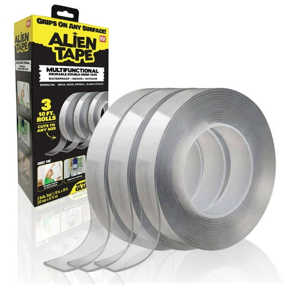 Alien Tape Ruban nano double face, ruban de montage adhésif transparent amovible polyvalent, tel que vu à la télévision Ruban