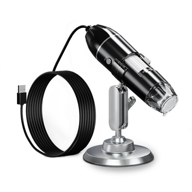 yeacher 300000 Pixels 1000X Connexion USB Microscope Numérique Portable Modes Photo Vidéo Microscope Multifonction Support 360Fourches 8 LED Lumière de Remplissage Réglable pour Observation Quotidienne