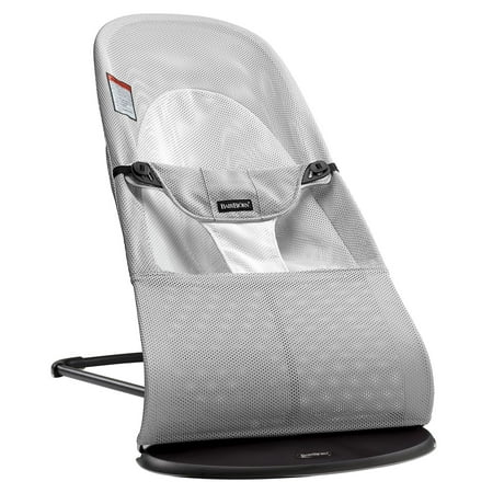 BabyBjorn Bouncer Balance Soft, Black frame, Mesh, Silver/White