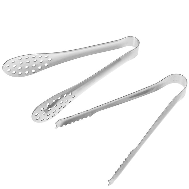 Small Tongs and Mini Ice Tongs Set Stainless Steel for Tea Party Coffee Wedding Kitchen Food Handling 5 Inches 6Pcs