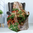 thumbnail image 4 of Italian Soft Flannel Fleece Blanket, Street View of a Small Renaissance Town with Floral Porches and Rock Mediterranean, Cozy Plush for Indoor and Outdoor Use, 60" x 80", Multicolor, by Ambesonne, 4 of 5