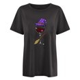 thumbnail image 4 of Camiseta de mujer Camisetas de Halloween Camiseta divertida de manga corta Camiseta estampada Tops Blusa Regalo para mujer Fridja zx1588, 4 of 9