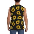 thumbnail image 4 of Bingfone Sunflowers Pattern Men's Tank Tops Workout Sleeveless Tee Shirts Running Beach Tanks for Men-Large, 4 of 7