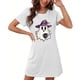 thumbnail image 4 of Camisón corto de talla grande para mujer, camisón de manga corta con estampado de pecho a la moda, camisón para mujer, 4 of 5