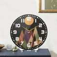 thumbnail image 4 of Yayeee Wall Clock for Living Room 9.5 inch Battery Operated Round with Holder, Abstract Mountain, 4 of 7