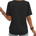 thumbnail image 6 of Fewfanhot Womens Tops Summer Tops Trendy Short Sleeve T Shirts Pleated Crewneck Tees Blouses Dressy Casual Outfits Fashion Clothing, 6 of 9