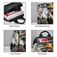 thumbnail image 5 of Lafuoo Retro American Eagle A Pattern Lightweight Backpack, Wear-resistant Multi-pocket Travel Backpack, Suitable for Work, Campus, Mountaineering, Unisex-One Size, 5 of 7