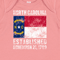 thumbnail image 4 of Inktastic Established November 21, 1789 North Carolina Flag Boys or Girls Baby Bodysuit, 4 of 5