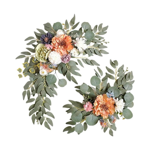 Guirnalda Artificial Yotijar Adorno Decorativo para Puerta Estilo E