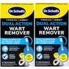 (2 pack) Dr. Scholl's Dual Action Freeze Away Wart Remover, Freeze Therapy + Fast-Acting Liquid, 8 Treatments
