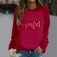 thumbnail image 2 of Women Blouses Lady Sweatshirt Womens Long Sweatshirt Tops Large Washable Pullover Womens Sweaters over Men Light Weight Three Quarter Zip Women Items Athletic Hoodies Zip up Leggings XL, 2 of 4