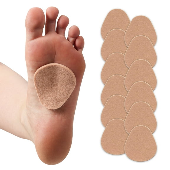 Aetna-Foot Products Adhesive Metatarsal Pads - Pack of 100 - Ball of Foot Cushions for Metatarsalgia, Blisters, Calluses - 2.75" W x 2.375" L - Medical Adhesive Felt Pads