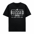 thumbnail image 2 of Blessed Mom All Day Every Day Graphic T Shirt Christian Gift Tee, 2 of 5