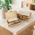thumbnail image 6 of MODE HOME 3 Piece Tree of Life Carved Wooden Keepsake Box Set with Lids, Decorative Storage for Jewelry, Memorabilia and Home Decor, 6 of 9