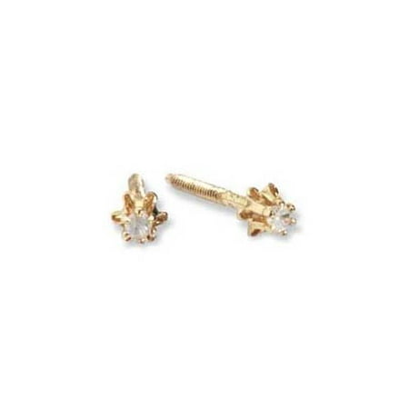 Baby 14kt Gold Diamond Stud Earrings