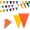 Multicolor, variant on Safety Warning [Enhanced Density] Pennant Banner Flag Sign – 105FT OSHA High Visibility,11 * 7 Inches Colored Triangle Signs for Construction Zones, Roadwork, and Hazard Areas(ORANGE,80PCS,105FT)