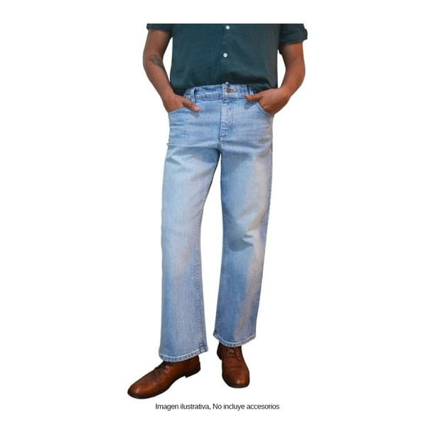 Jeans Simply Basic para Hombre, Regular Fit Azul Medio Talla 30