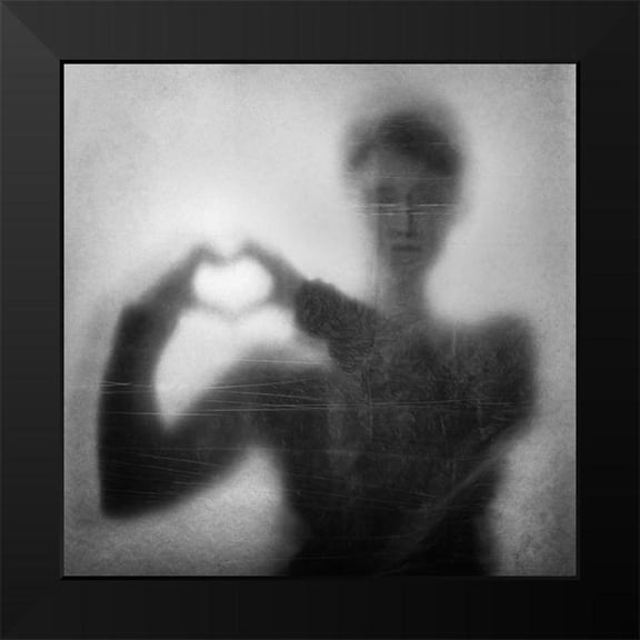 Schleicher-Schwarz, Roswitha 12x12 Black Modern Framed Museum Art Print Titled - Heart over Head