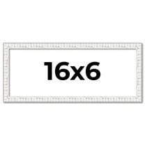 16x6 Frame White Real Wood Picture Frame Width 0.75 inches | Interior Frame Depth 0.5 inches |
