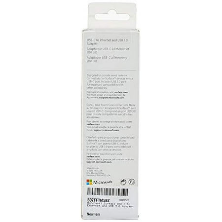 Microsoft - Surface USB-C to Ethernet and USB Adapter - Black