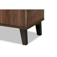 thumbnail image 7 of Baxton Studio Idina Mid-Century Modern Two-Tone Walnut Brown and Grey Finished Wood 2-Door Shoe Cabinet, 7 of 7