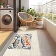 thumbnail image 4 of Yayeee Doormat for Indoor Entrance 32" x 20" Non Slippery Floor Rug, Blue Sardines Pattern, 4 of 8
