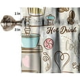 thumbnail image 6 of Modern Coffee Valance Curtain Vintage Espresso Machine Cupcakes Beans Design, Rod Pocket Valance Window Treatments 1 Panel Short Curtains for Kitchen Living Room Decor 54 x 18 in, 6 of 6