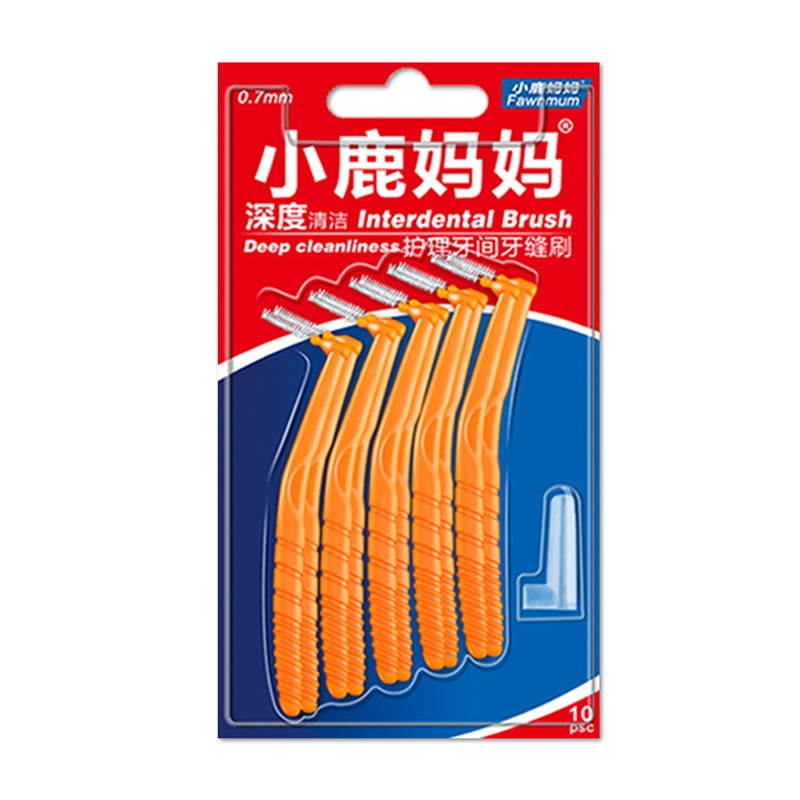 Stamens Teeth,10 Pcs Interdental Brush Micro Size 1.2Mm LShaped Oral