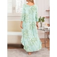 thumbnail image 2 of Avidlove Women Long Nightgowns Plus Size 3/4 Sleeves Sleepshirt Comfy Full Lenth Sleepwear, 2 of 6