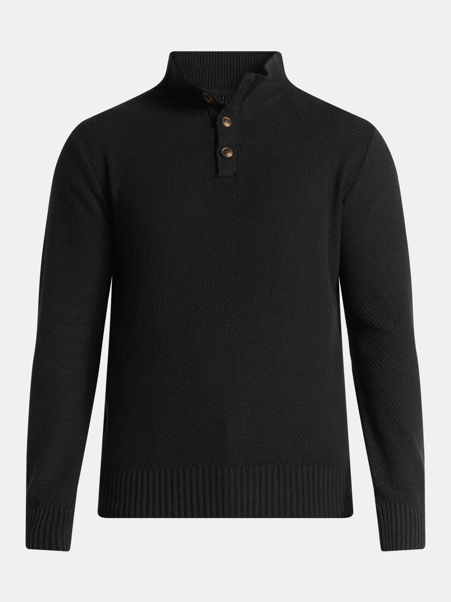 George Men's & Big Men's Button Mock Neck Sweater with Long Sleeves, Midweight, Sizes S-3XL