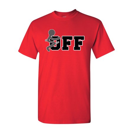 F*ck Off Stick Man Funny Humor DT Adult T-Shirt Tee