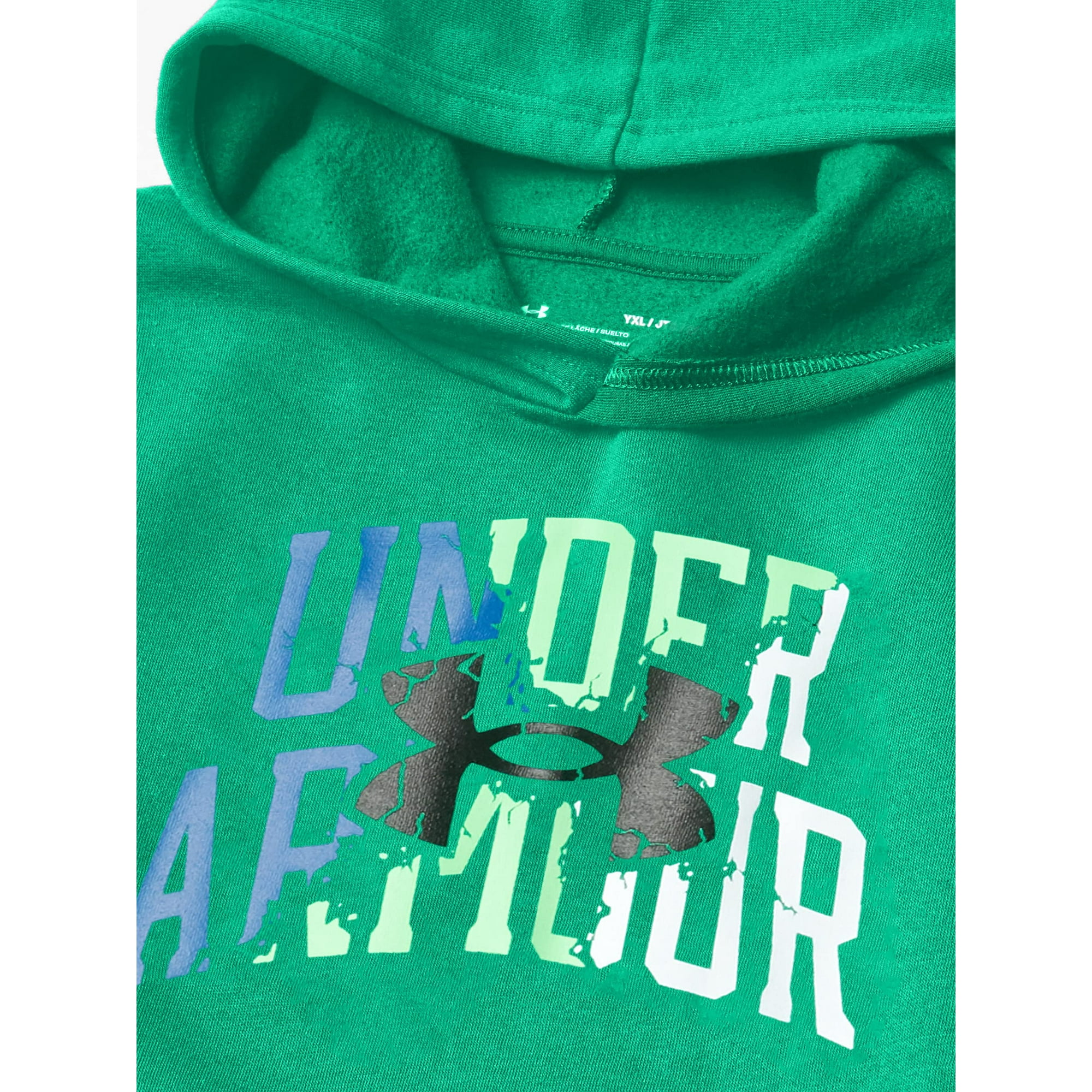 Under Armour Boys Rival Fleece Layers Hoodie Quest Green 371 Black Youth X Large Walmart