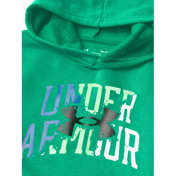 Under Armour Boys' Rival Fleece Layers Hoodie , Quest Green (371)/Black , Youth X-Large