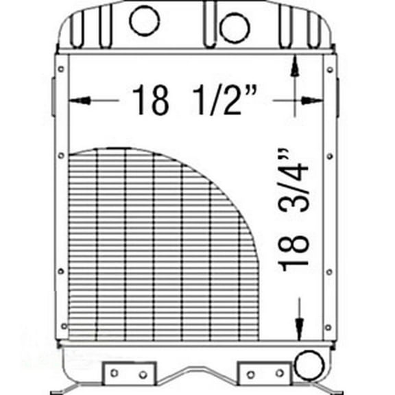 RAParts E1ADKN8005E Radiator Fits Ford New Holland Tractor Major & Power Major