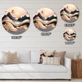 thumbnail image 5 of Designart "Metallic Beach View Gold III" Minimalism Landscape Metal Round Wall Art, 5 of 5