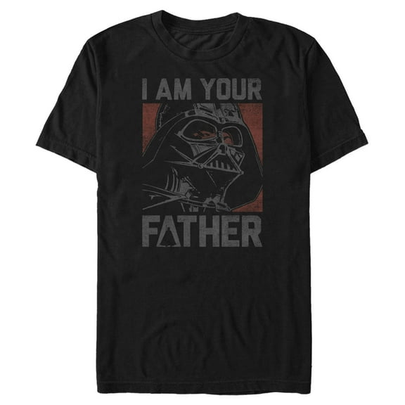 Men's Star Wars I Am Your Father Darth Vader Retro Portrait Graphic Tee Black Large