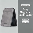 thumbnail image 2 of Magnetic Phone Wallet Stand, Card Holder with RFID Blocking for iPhone 18 Pro/Pro Max, iPhone 17/16/15/14/13/12 Series, Gray, 2 of 8