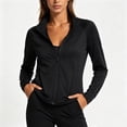 thumbnail image 6 of Bosfbaoi Women's Stand Collar Full Zip Long Sleeve Athletic Jacket, Stretchy Breathable Moisture Wicking Workout Top, Zipper Pocket Thumbhole Outerwear for Gym Yoga Running, 6 of 6