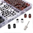 thumbnail image 5 of 210pcs Nail Art Sanding Caps Dead Skin Removal Manicure Polishing Grinding Bands Brown Black White, 5 of 5