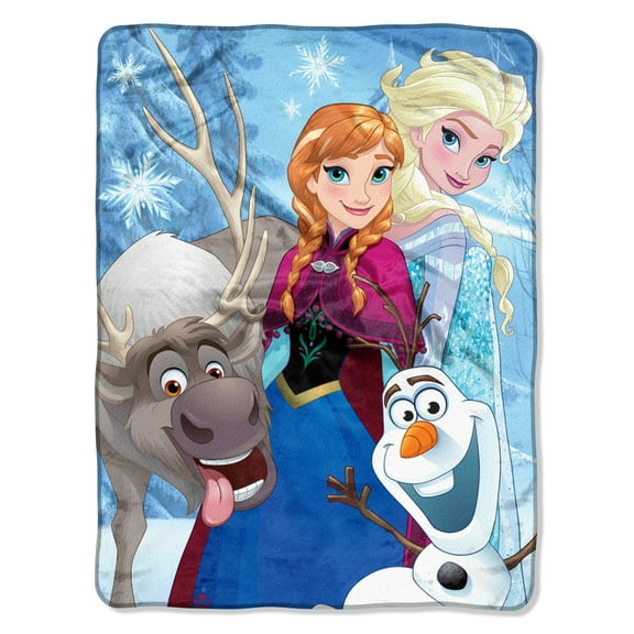 Frozen Disney Blanket 46x60 Micro Fleece Winter Bunch