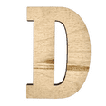 thumbnail image 1 of 16" Tall Birch Plywood Letter D | 1/4" Thick | Krafty Supply Letters | RockTimes, 1 of 4