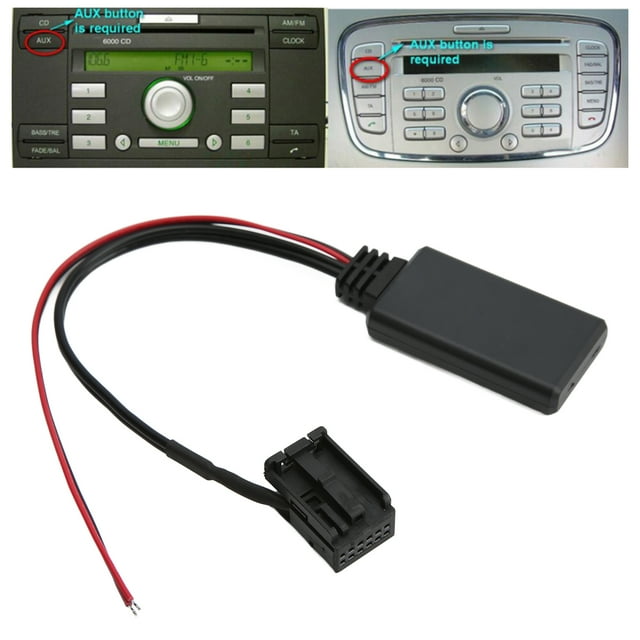 Adaptateur de Câble Audio, Adaptateur de Module Bluetooth de Voiture CD aux Accessoires Audio de Voiture Multifonctionnels