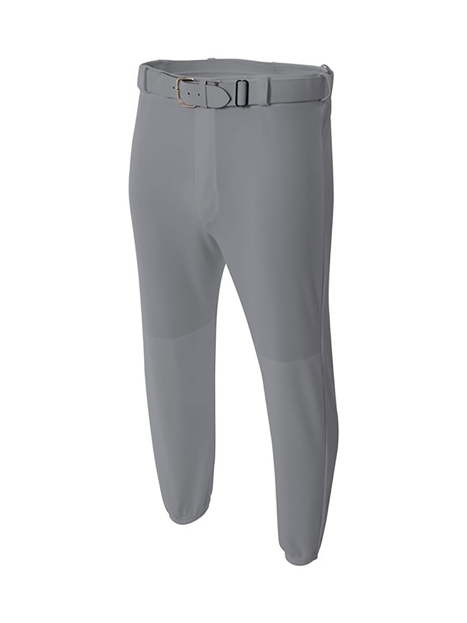 Youth Baseball Pants Elastic Bottom Basic Line (Grey, XSmall)