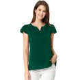 thumbnail image 1 of INSPIRE CHIC Blouse à Manches Courtes Col en V pour Femmes, 1 of 6