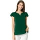 thumbnail image 1 of Camiseta Manga Tulipán Cuello En V Básico Para Mujer Verde S, 1 of 6